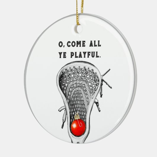 Personalisierte Lacrosse Keepake Keramik Ornament (Links)