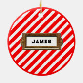 Personalisierte Lacrosse Keepake Keramik Ornament (Hinten)