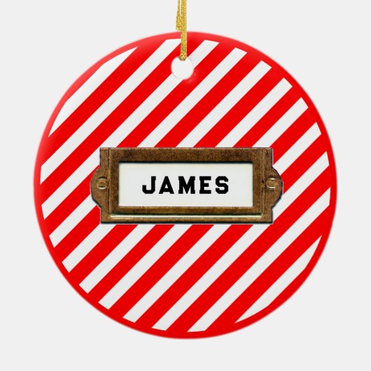 Personalisierte Lacrosse Keepake Keramik Ornament (Hinten)