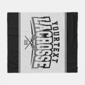 Personalisierte Lacrosse Player ADD-Teamnummer Fleecedecke (Vorderseite (Horizontal))
