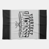 Personalisierte Lacrosse Player ADD-Teamnummer Geschirrtuch (Horizontal)