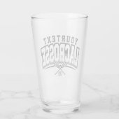 Personalisierte Lacrosse Player ADD-Teamnummer Glas (Rückseite)