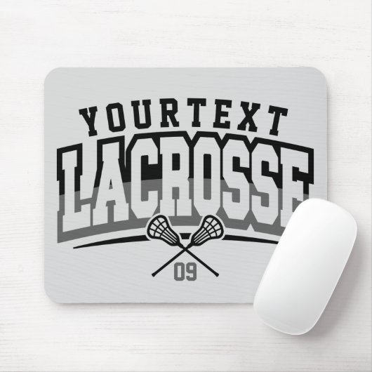 Personalisierte Lacrosse Player ADD-Teamnummer Mousepad (Mit Mouse)