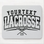 Personalisierte Lacrosse Player ADD-Teamnummer Mousepad (Vorne)