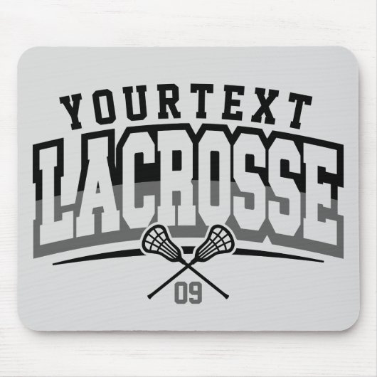 Personalisierte Lacrosse Player ADD-Teamnummer Mousepad (Vorne)