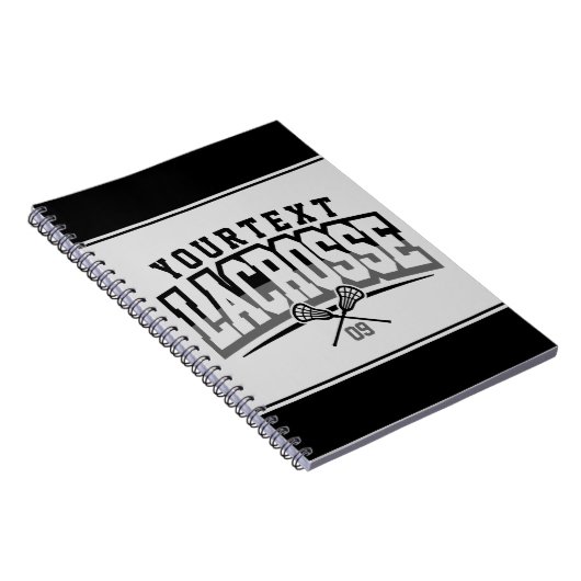 Personalisierte Lacrosse Player ADD-Teamnummer Notizblock (Rechte Seite)