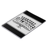 Personalisierte Lacrosse Player ADD-Teamnummer Notizblock (Linke Seite)