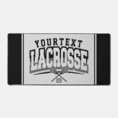Personalisierte Lacrosse Player ADD-Teamnummer Schreibtischunterlage (Vorderseite)