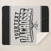 Personalisierte Lacrosse Player ADD-Teamnummer Sherpadecke (Vorderseite (Horizontal))