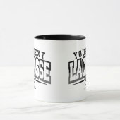 Personalisierte Lacrosse Player ADD-Teamnummer Tasse (Zentrum)