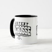 Personalisierte Lacrosse Player ADD-Teamnummer Tasse (Vorderseite Links)