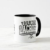 Personalisierte Lacrosse Player ADD-Teamnummer Tasse (VorderseiteRechts)