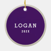Personalisierte Lacrosse Player-Sammlung Keramik Ornament (Hinten)