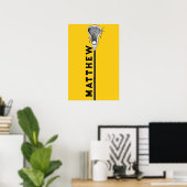 personalisierte Lacrosse Poster (Heimbüro)