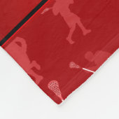 Personalisierte Lacrosse-Silhouetten Fleecedecke (Ecke)