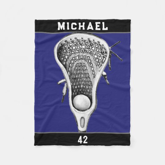 Personalisierte Lacrosse Sports Fleecedecke (Vorderseite)