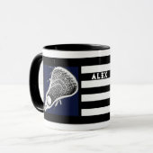 Personalisierte Lacrosse Sports Tasse (Vorderseite Links)