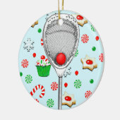 personalisierte Lacrosse-Tornollensammlung Keramik Ornament (Links)