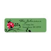 Personalisierte Lady Bug Address Labels Ladybug (Vorne)