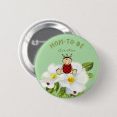 Personalisierte Lady Bug Baby Dusche Gastgeschenke Button (Vorne & Hinten)