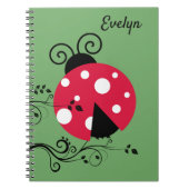 Personalisierte Lady Bug Notebook Ladybug Notizblock (Vorderseite)