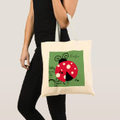 Personalisierte Lady Bug Tote Bag Ladybug Tragetasche (Vorderseite (Produkt))