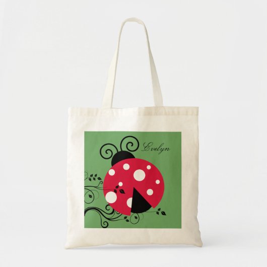 Personalisierte Lady Bug Tote Bag Ladybug Tragetasche (Vorne)