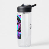 Personalisierte Lady in Kopfhörern Trinkflasche (Links)