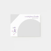 Personalisierte Lady Running Post-it Klebezettel (Vorderseite)