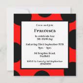 Personalisierte Ladybird-Muster Einladung (Rückseite)