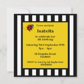 Personalisierte Ladybird-Muster Einladung (Rückseite)