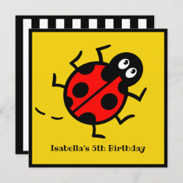 Personalisierte Ladybird-Muster Einladung