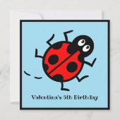 Personalisierte Ladybird-Muster Einladung (Vorderseite)