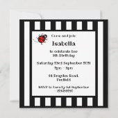 Personalisierte Ladybird-Muster Einladung (Rückseite)