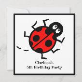 Personalisierte Ladybird-Muster Einladung (Vorderseite)