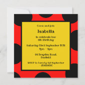 Personalisierte Ladybird-Muster Einladung (Rückseite)