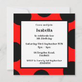 Personalisierte Ladybird-Muster Einladung (Rückseite)