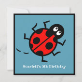 Personalisierte Ladybird-Muster Einladung (Vorderseite)