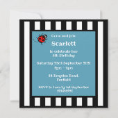 Personalisierte Ladybird-Muster Einladung (Rückseite)