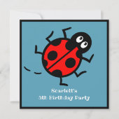 Personalisierte Ladybird-Muster Einladung (Vorderseite)