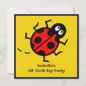 Personalisierte Ladybird-Muster Einladung (Vorderseite)
