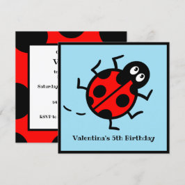 Personalisierte Ladybird-Muster Einladung