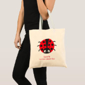Personalisierte Ladybug Library Bag Tragetasche (Vorderseite (Produkt))