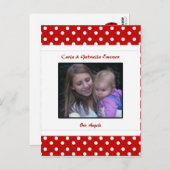 Personalisierte Ladybug & Polka Dot Postkarte (Vorne/Hinten)