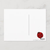 Personalisierte Ladybug & Polka Dot Postkarte (Rückseite)