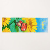 Personalisierte Ladybug-Sonnenblumen Yoga-Matte Yogamatte (Vorderseite (Horizontal))