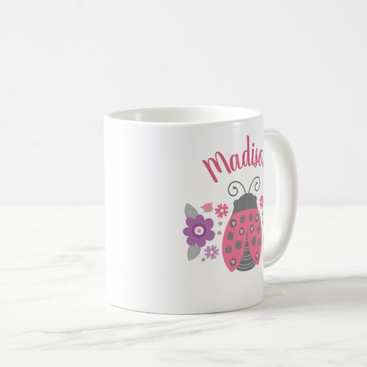 Personalisierte Ladybug-Tasse Kaffeetasse (VorderseiteRechts)