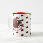Personalisierte Ladybug-Tasse Zweifarbige Tasse (Vorderseite Links)