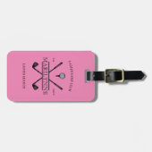 Personalisierte Ladys Club Name Golf Bag Tag Gepäckanhänger (Vorderseite horizontal)