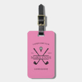 Personalisierte Ladys Club Name Golf Bag Tag Gepäckanhänger (Vorderseite vertikal)